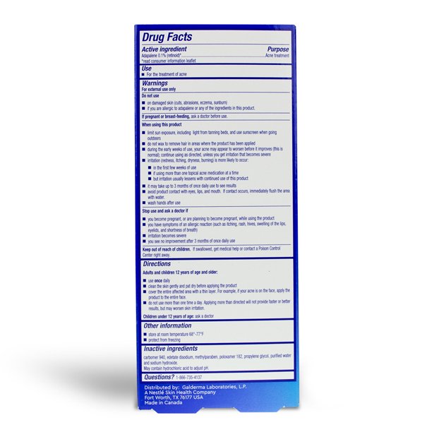 Differin 0.1% Adapalene Acne Treatment Gel