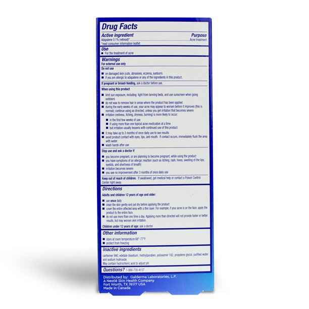 Differin 0.1% Adapalene Acne Treatment Gel