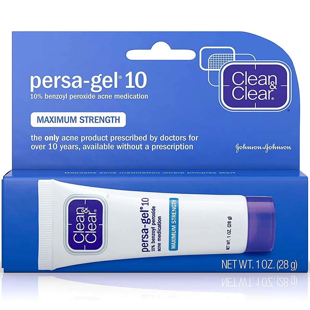 Clean & Clear Persa-Gel 1 Oz Outer Packaging In Front Of White Background