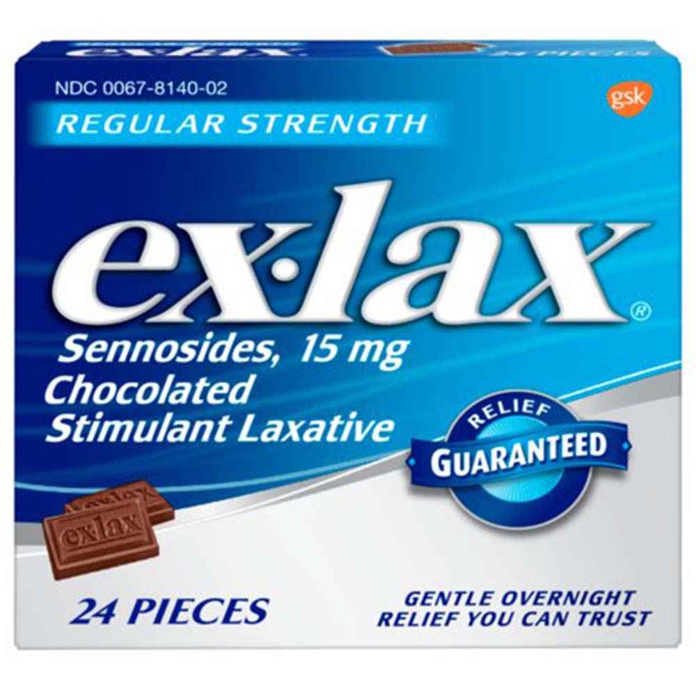 Ex-Lax Chocolated Stimulant Laxative 48 Pieces